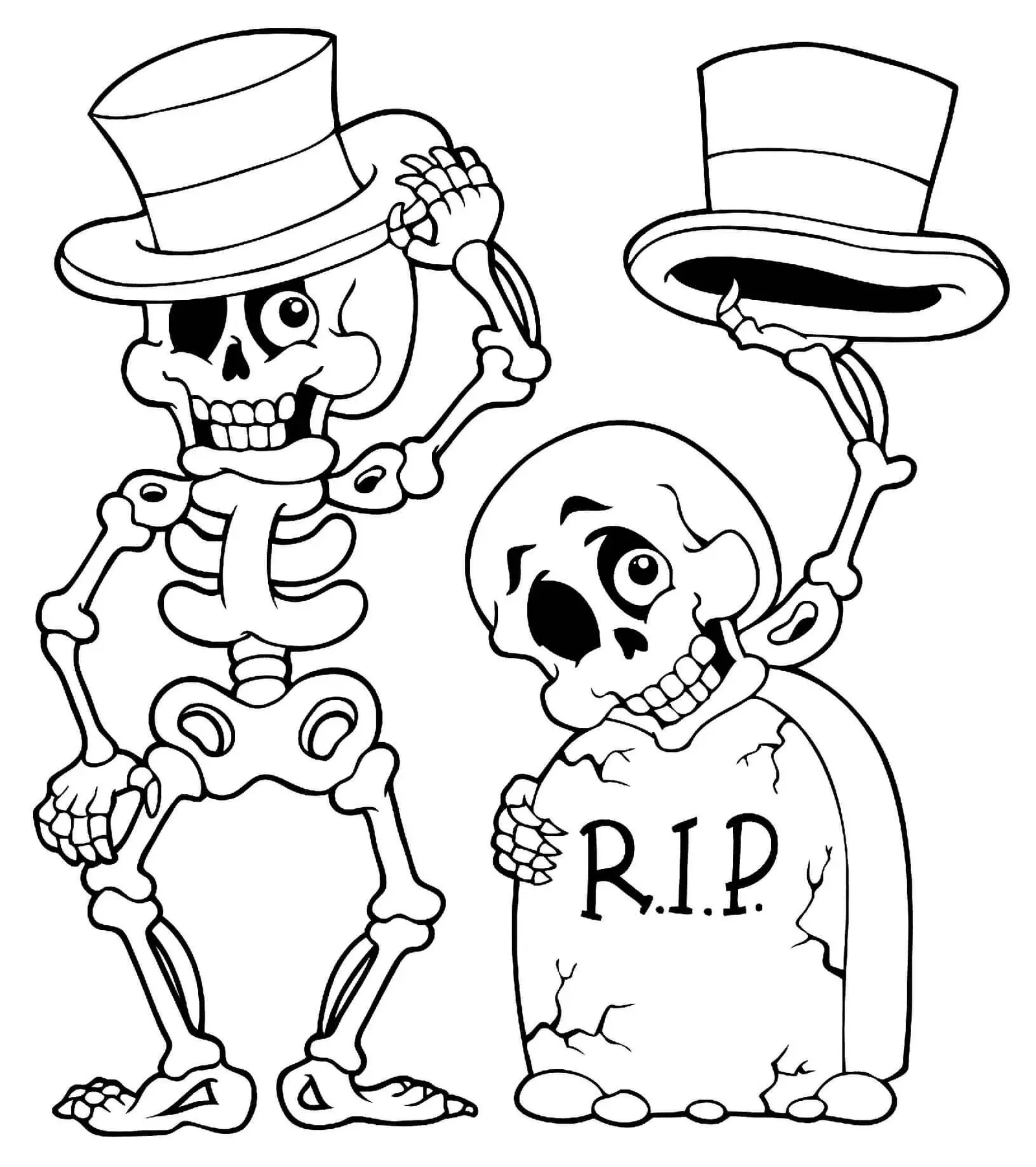 Esqueleto Para Colorear 33