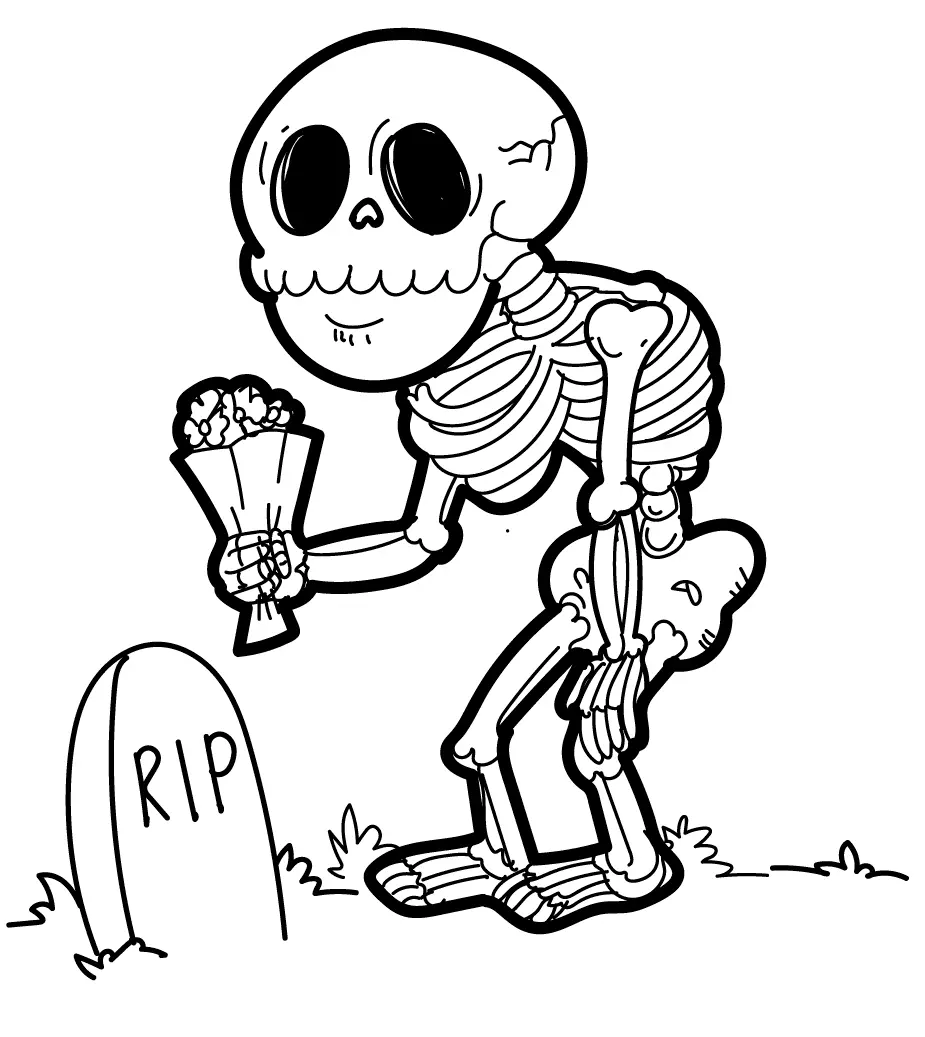 Esqueleto Para Colorear 34