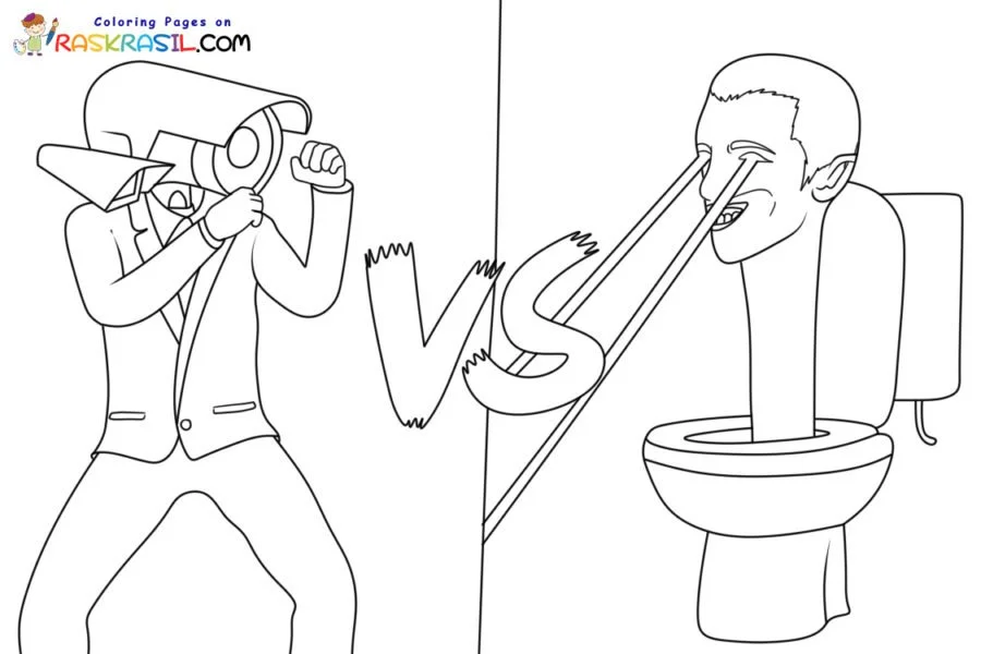 Desenhos de Skibidi Toilet Para Colorir 11