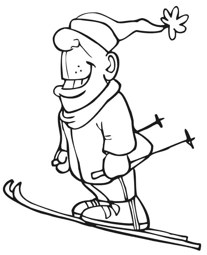Skiing Ausmalbilder 10