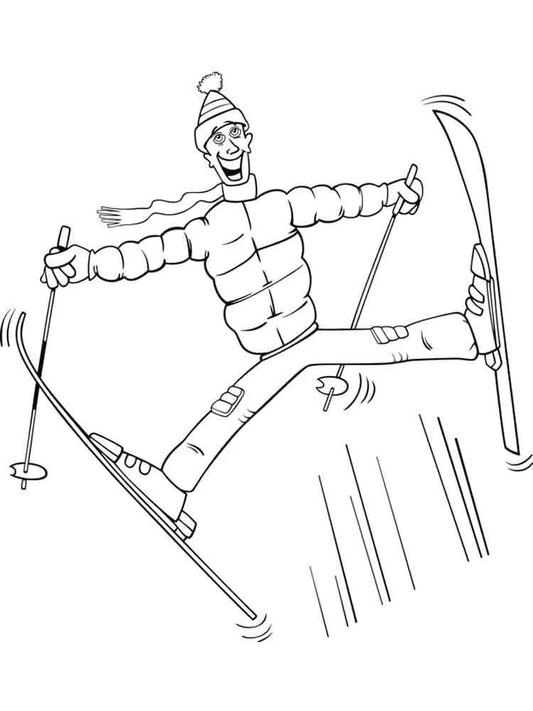 Skiing Ausmalbilder 13