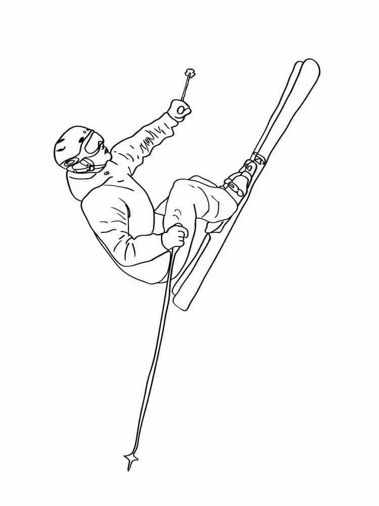 Skiing Ausmalbilder 14