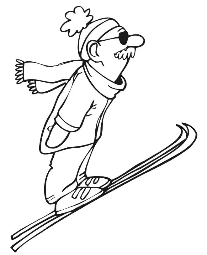 Skiing Ausmalbilder 18