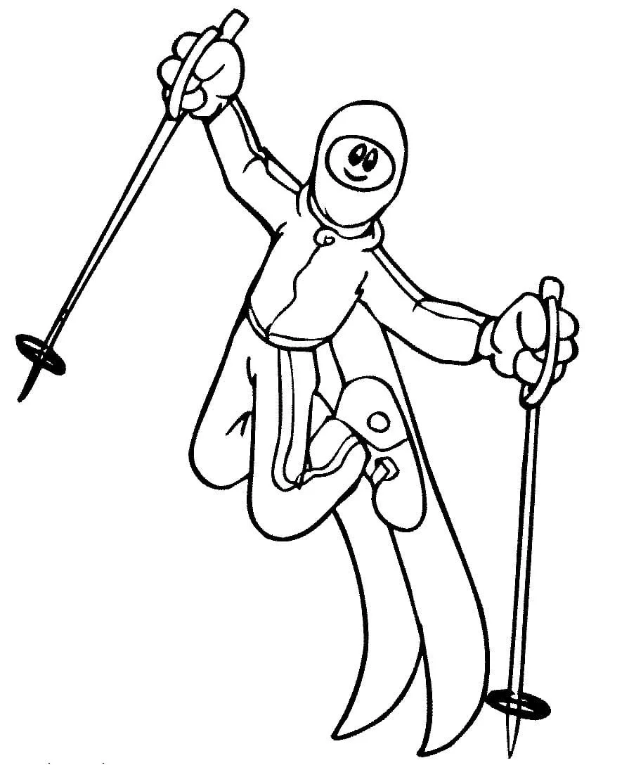 Skiing Ausmalbilder 2