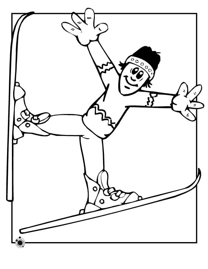 Desenhos de Esqui Para Colorir 21