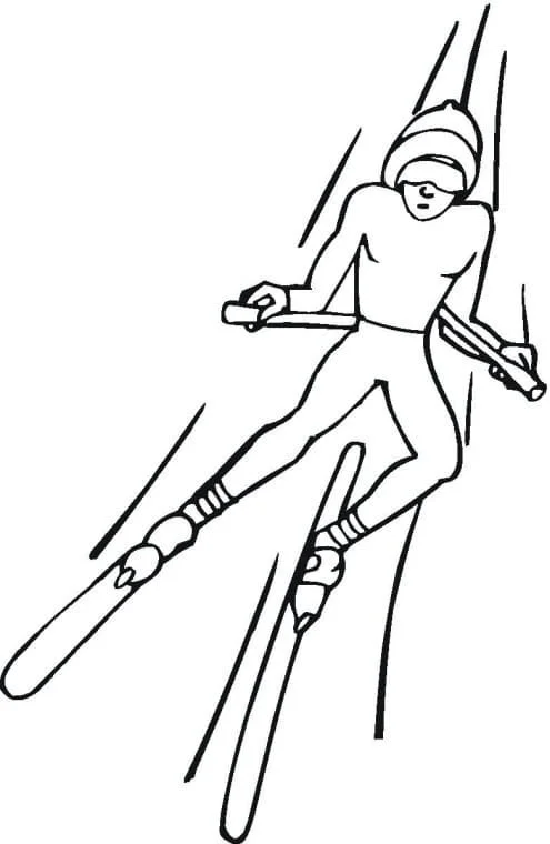 Skiing Ausmalbilder 23
