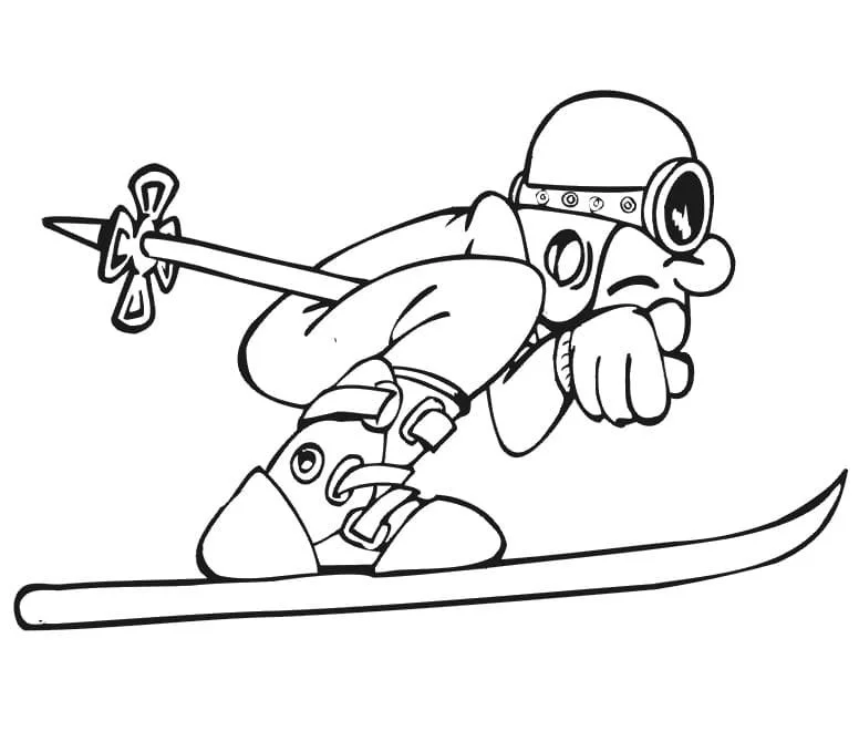Desenhos de Esqui Para Colorir 27