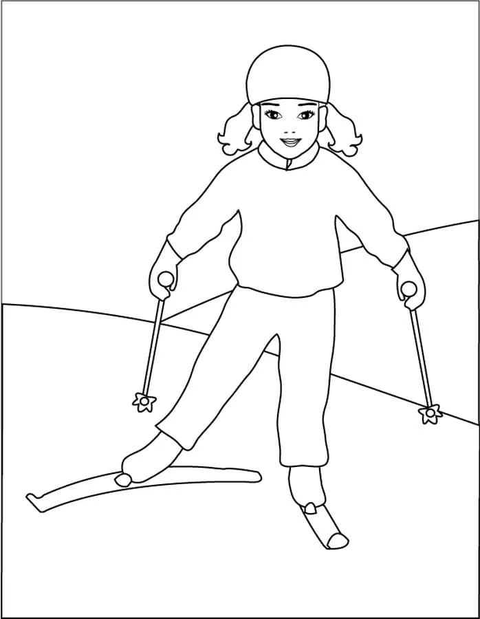 Skiing Ausmalbilder 28