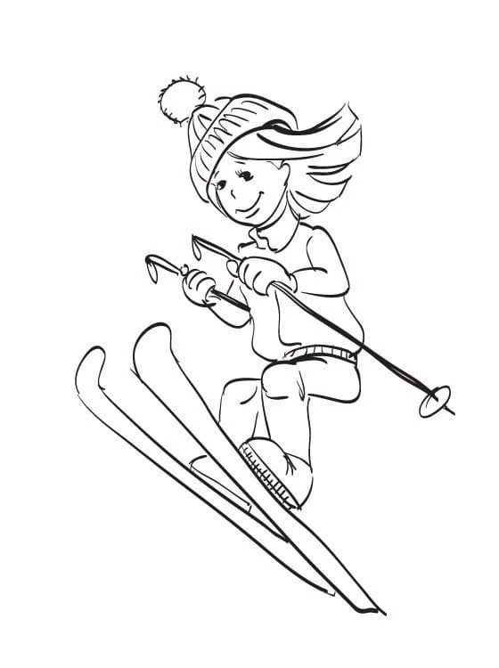 Skiing Ausmalbilder 32