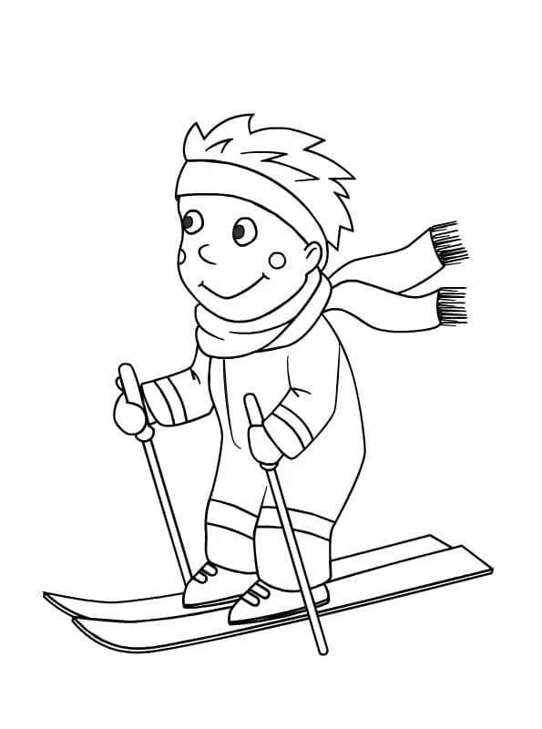 Skiing Ausmalbilder 36