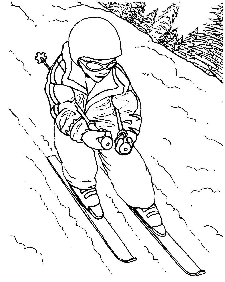 Skiing Ausmalbilder 37