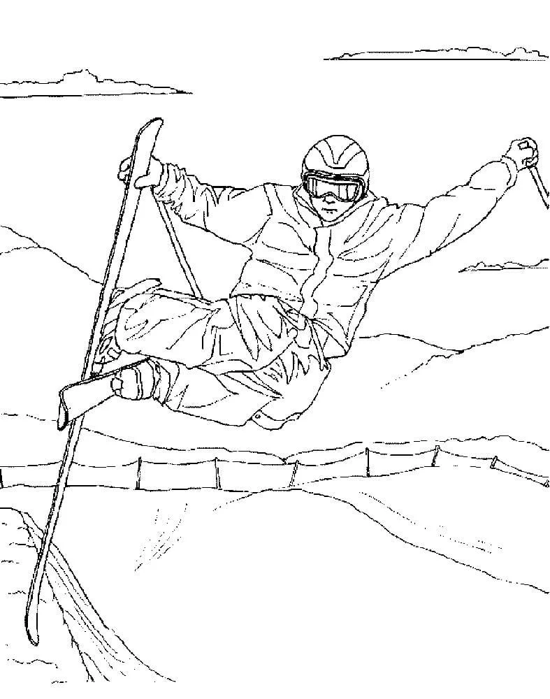 Skiing Ausmalbilder 39