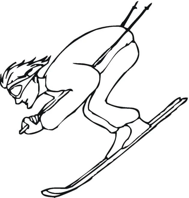 Skiing Ausmalbilder 4
