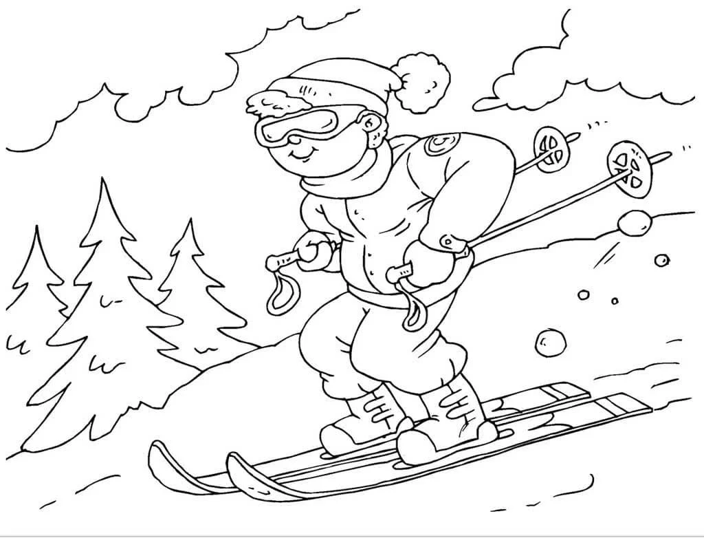 Skiing Ausmalbilder 40