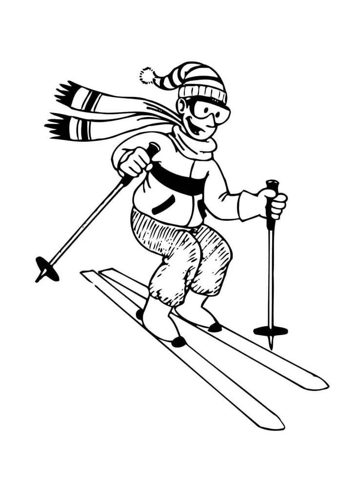 Skiing Ausmalbilder 41