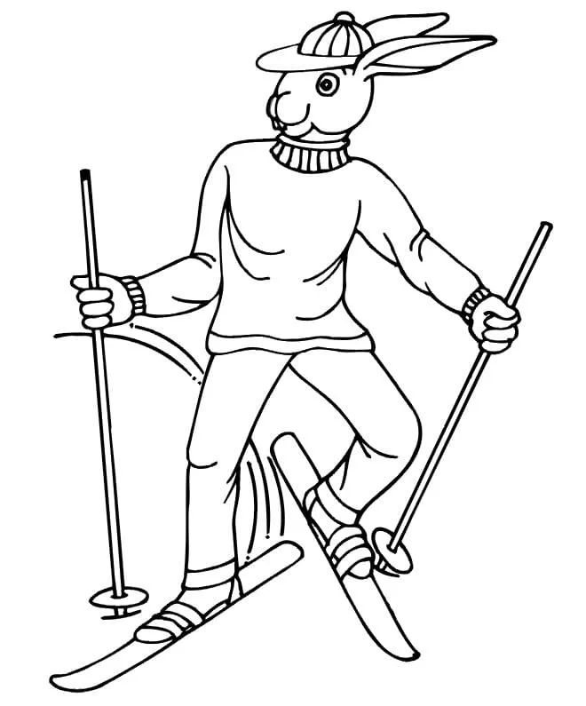 Skiing Ausmalbilder 42