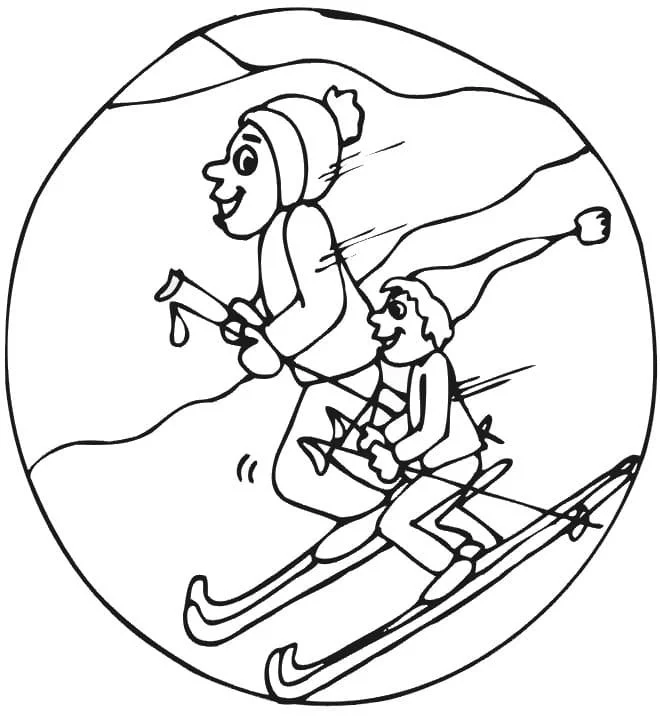 Skiing Ausmalbilder 45