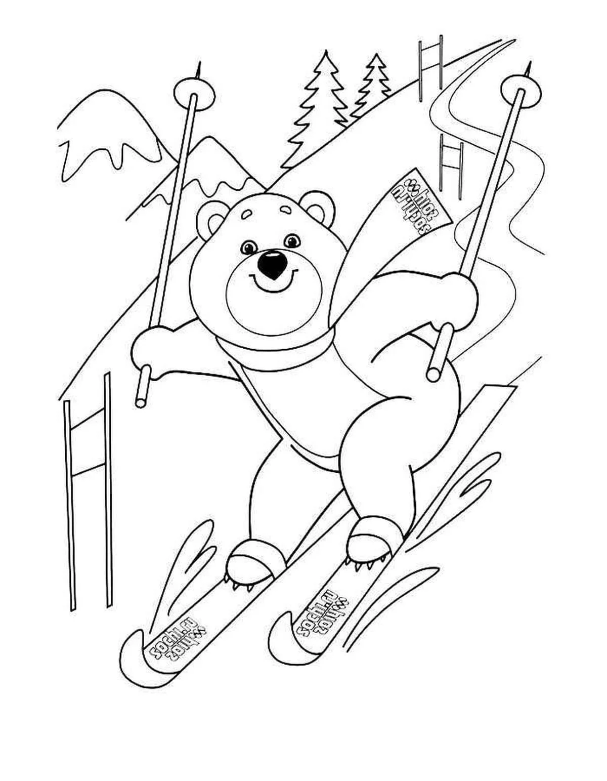 Skiing Ausmalbilder 47