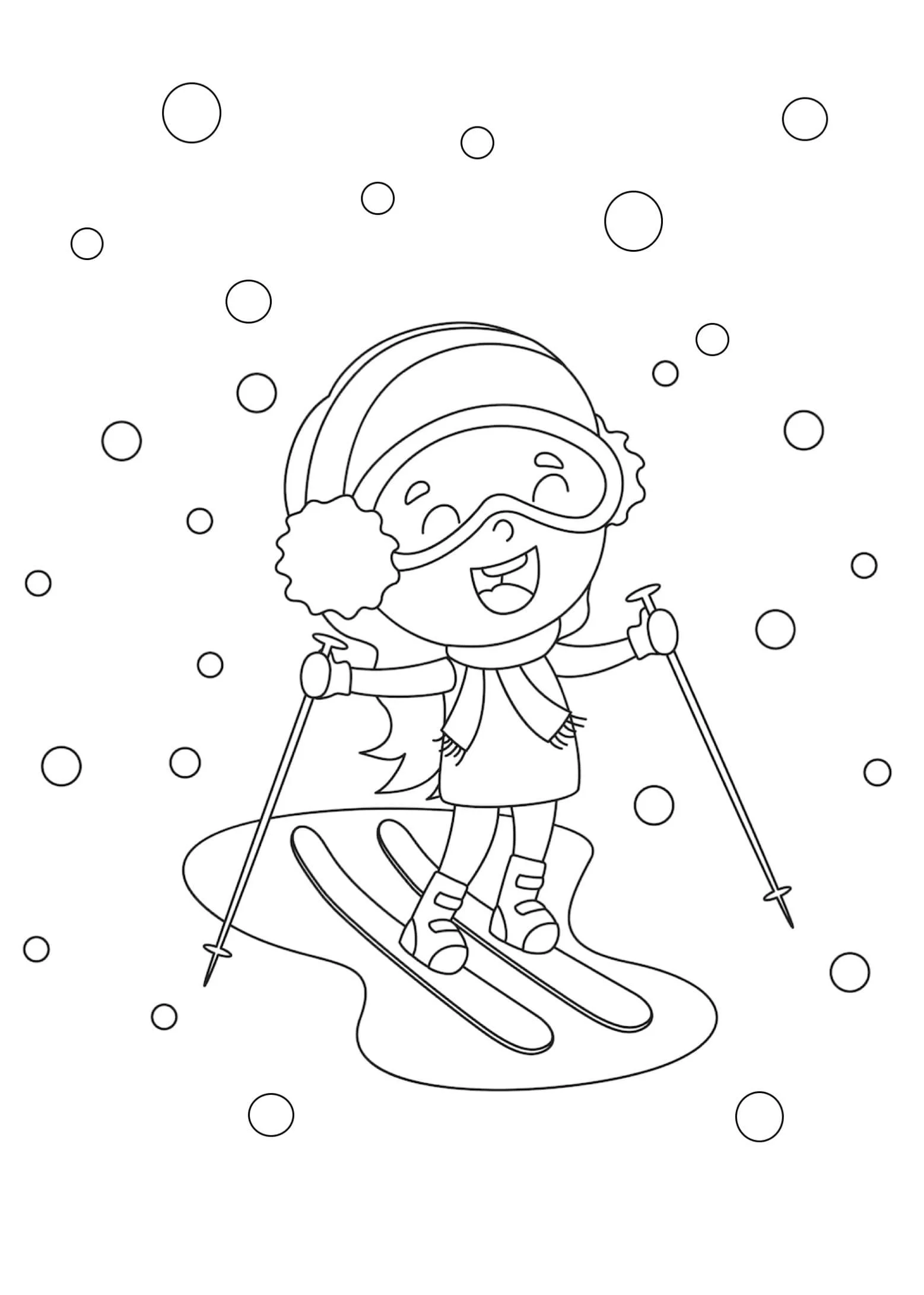 Skiing Ausmalbilder 49