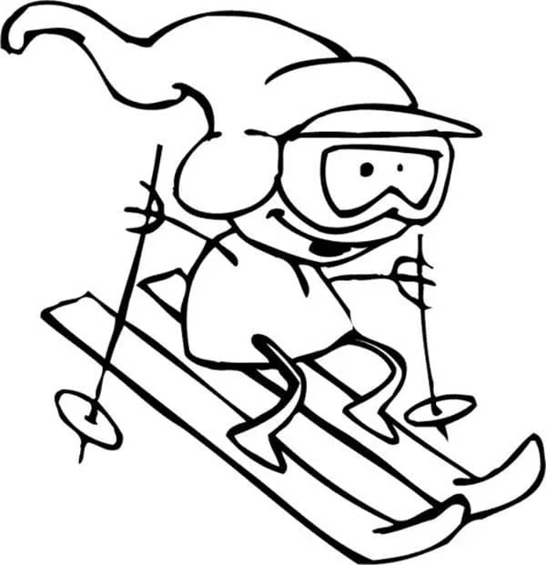 Skiing Ausmalbilder 5