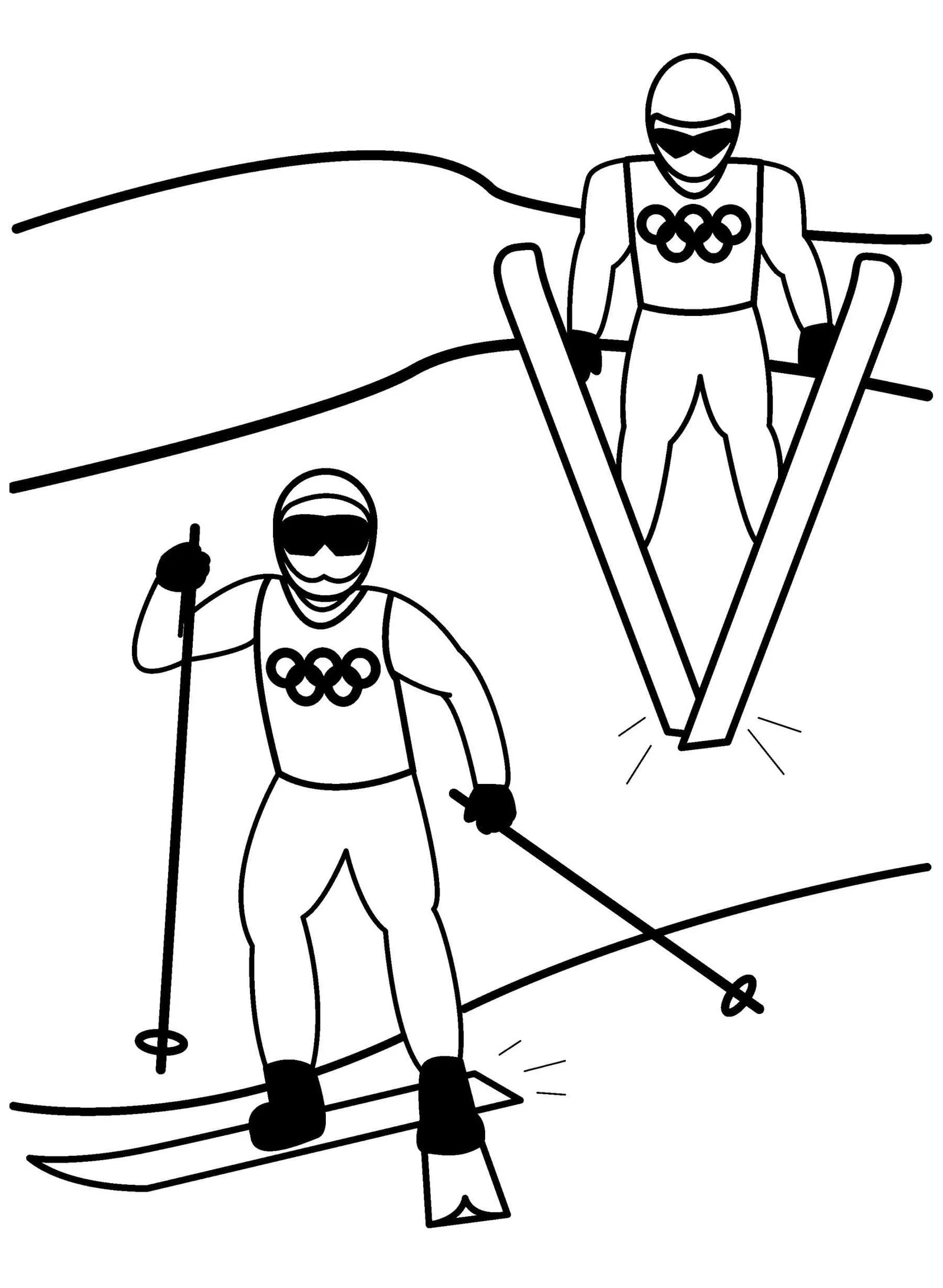 Skiing Ausmalbilder 52