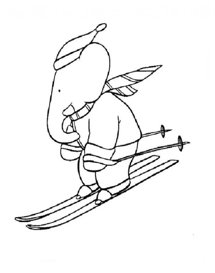 Skiing Ausmalbilder 53