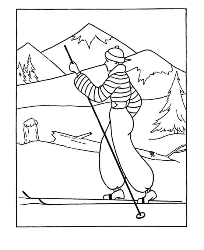 Skiing Ausmalbilder 58