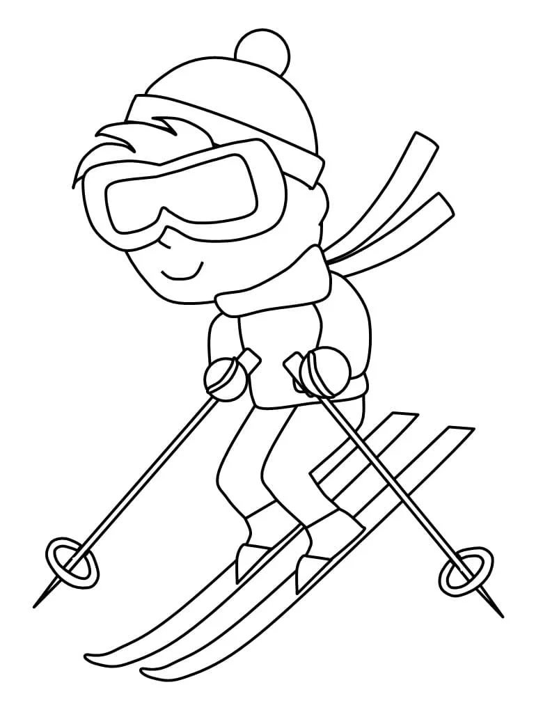 Skiing Ausmalbilder 6