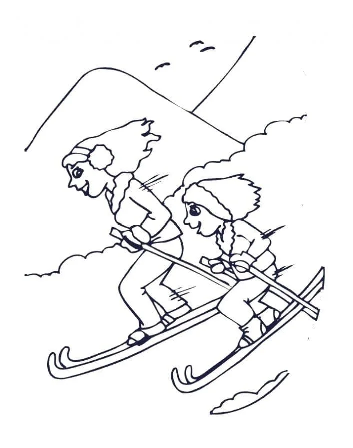 Skiing Ausmalbilder 61