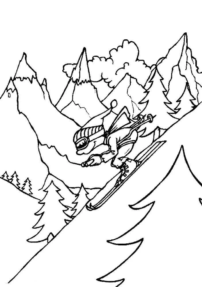 Skiing Ausmalbilder 66