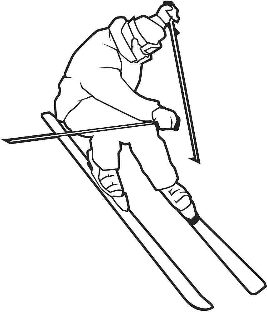Skiing Ausmalbilder 68