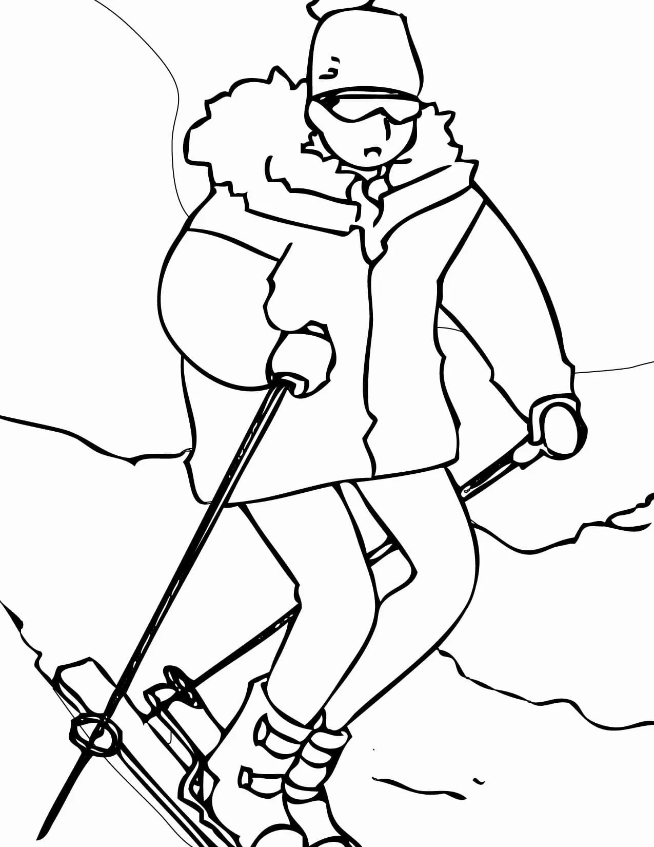 Skiing Ausmalbilder 7