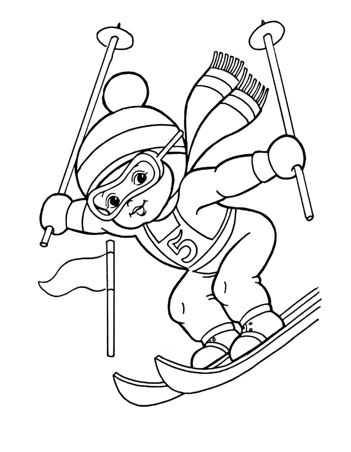 Skiing Ausmalbilder 71