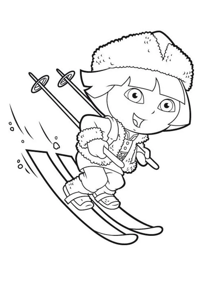 Skiing Ausmalbilder 72