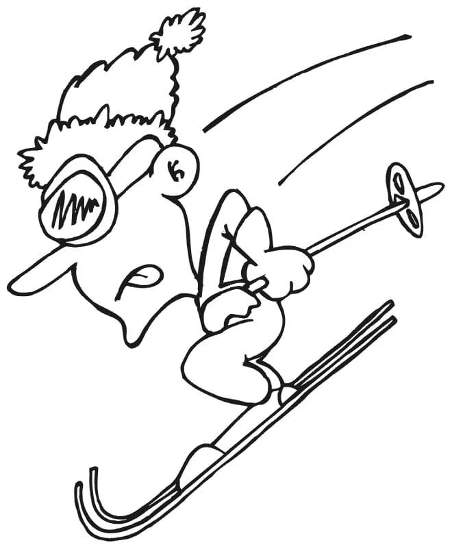 Skiing Ausmalbilder 73