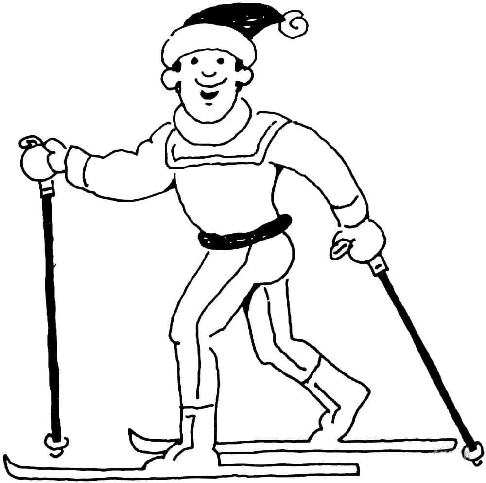 Skiing Ausmalbilder 74