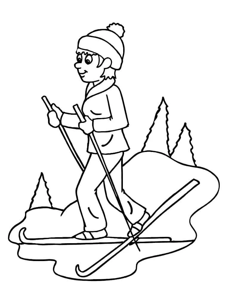 Skiing Ausmalbilder 77