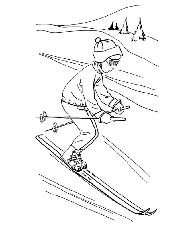 Skiing Ausmalbilder 87
