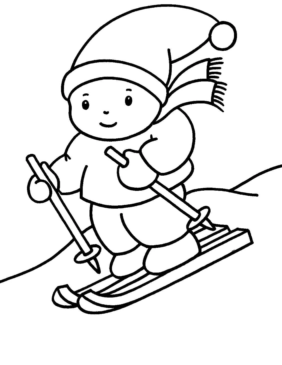 Skiing Ausmalbilder 90