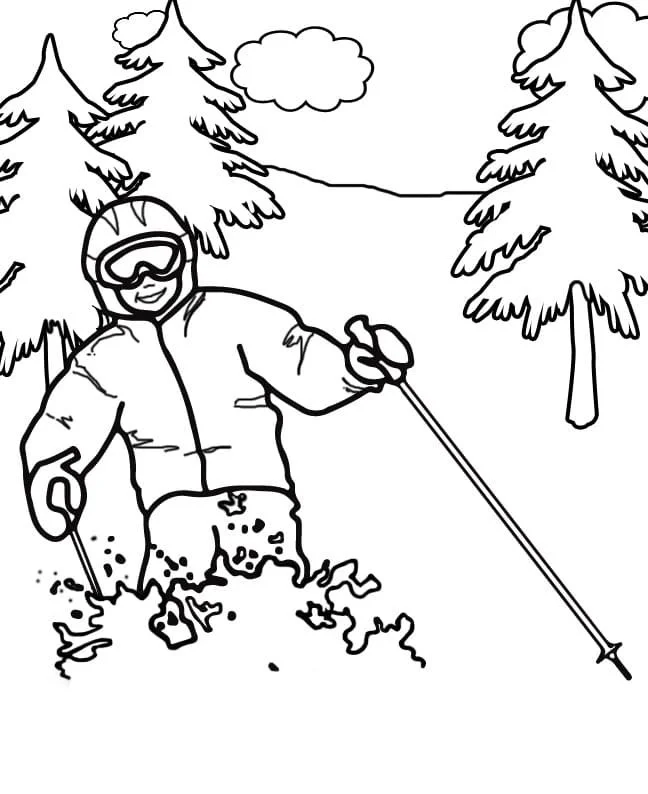 Skiing Ausmalbilder 92