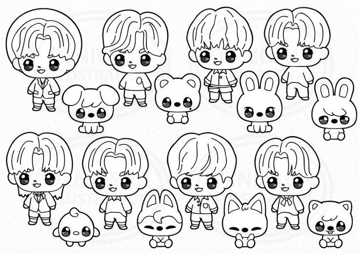Skzoo Coloring Pages 6
