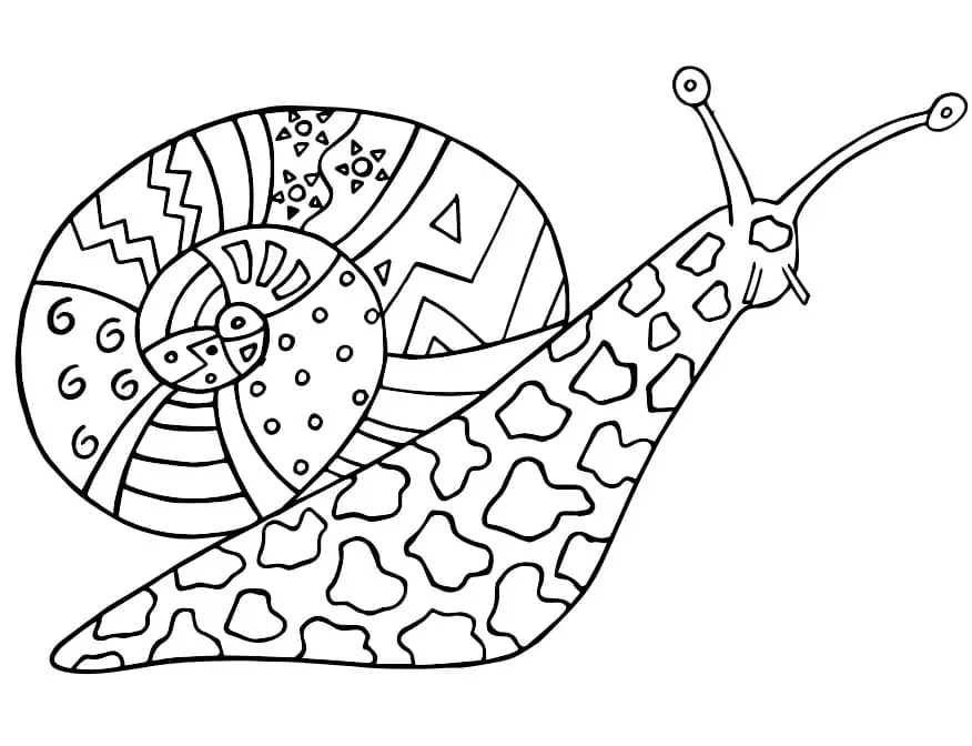 Snail Coloring Pages 1