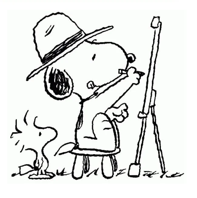 Snoopy Coloring Pages 100
