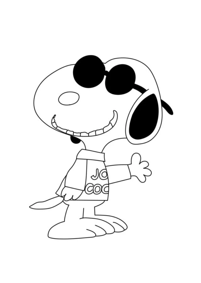 Snoopy Para Colorear 6