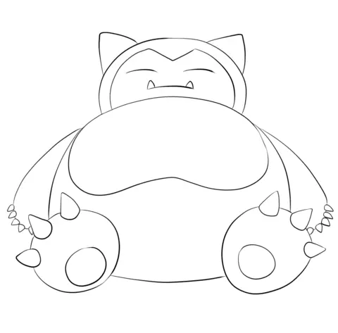 Snorlax Coloring Pages 1