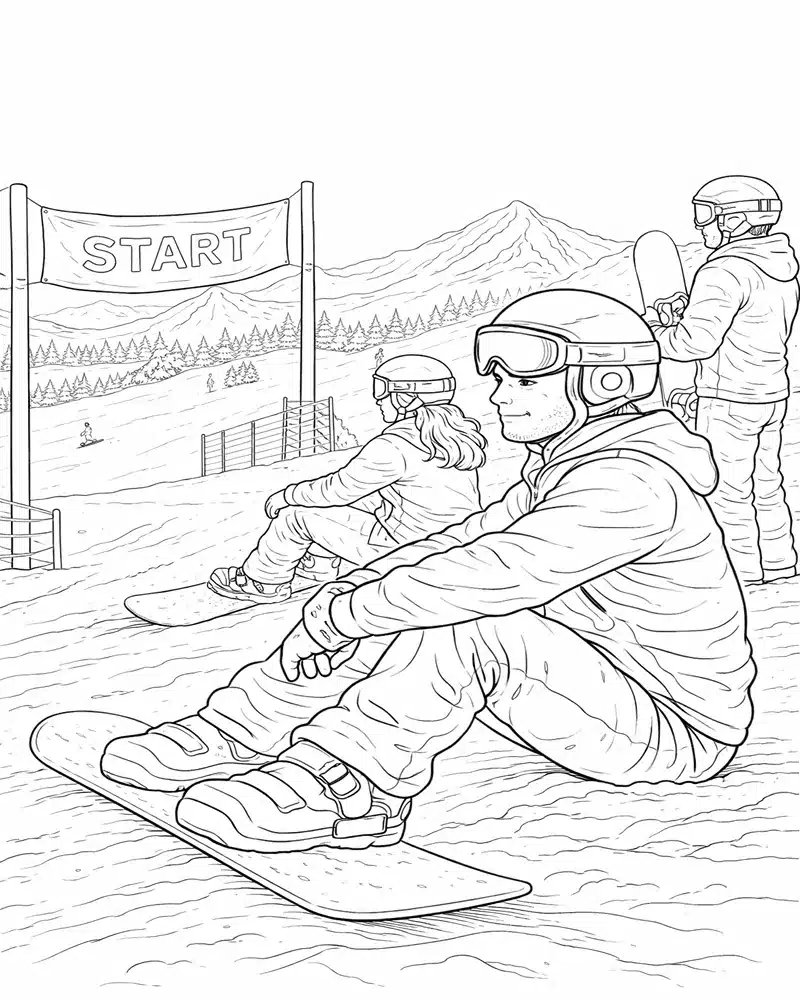 Snowboarding Coloring Pages 15