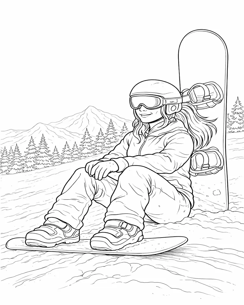 Snowboarding Coloring Pages 16