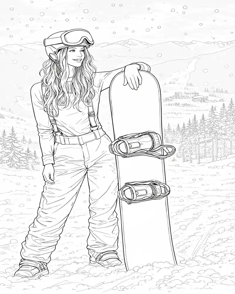 Snowboarding Coloring Pages 3