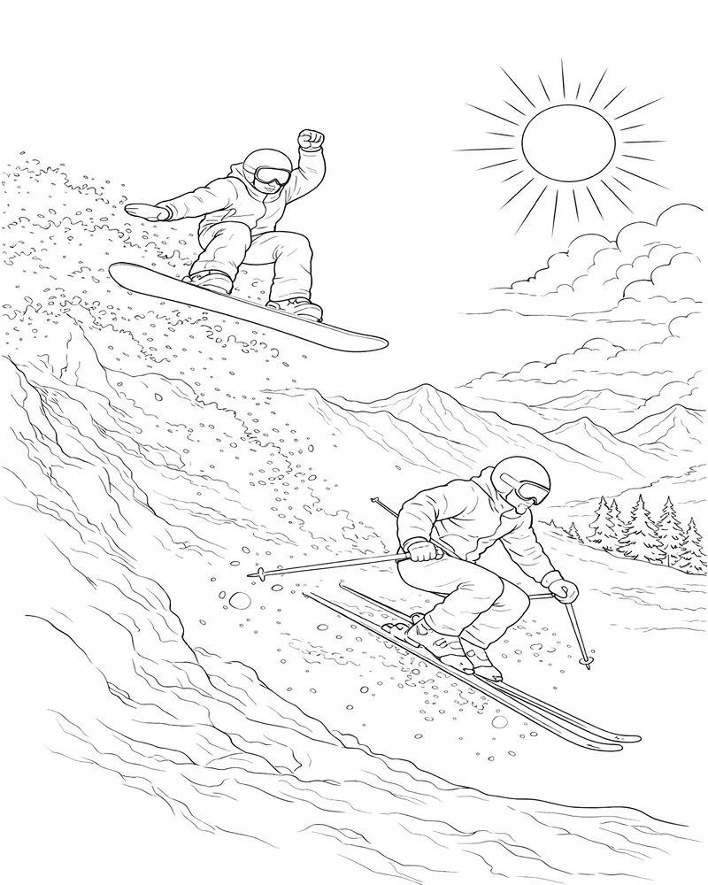 Snowboarding Coloring Pages 5