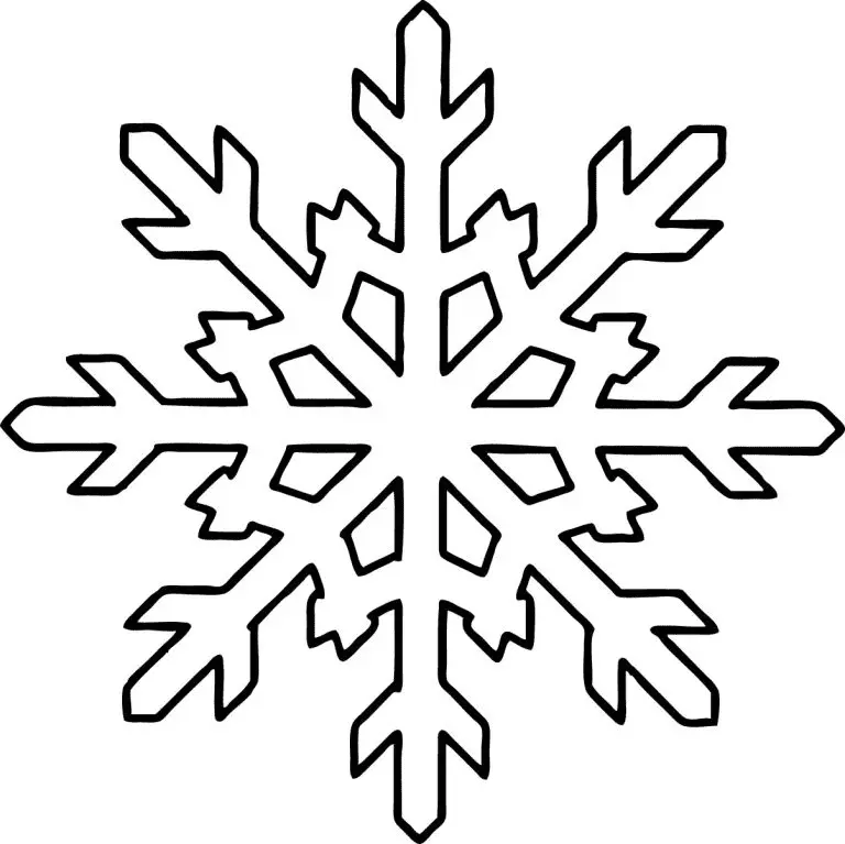 Desenhos de Floco de Neve Para Colorir 1
